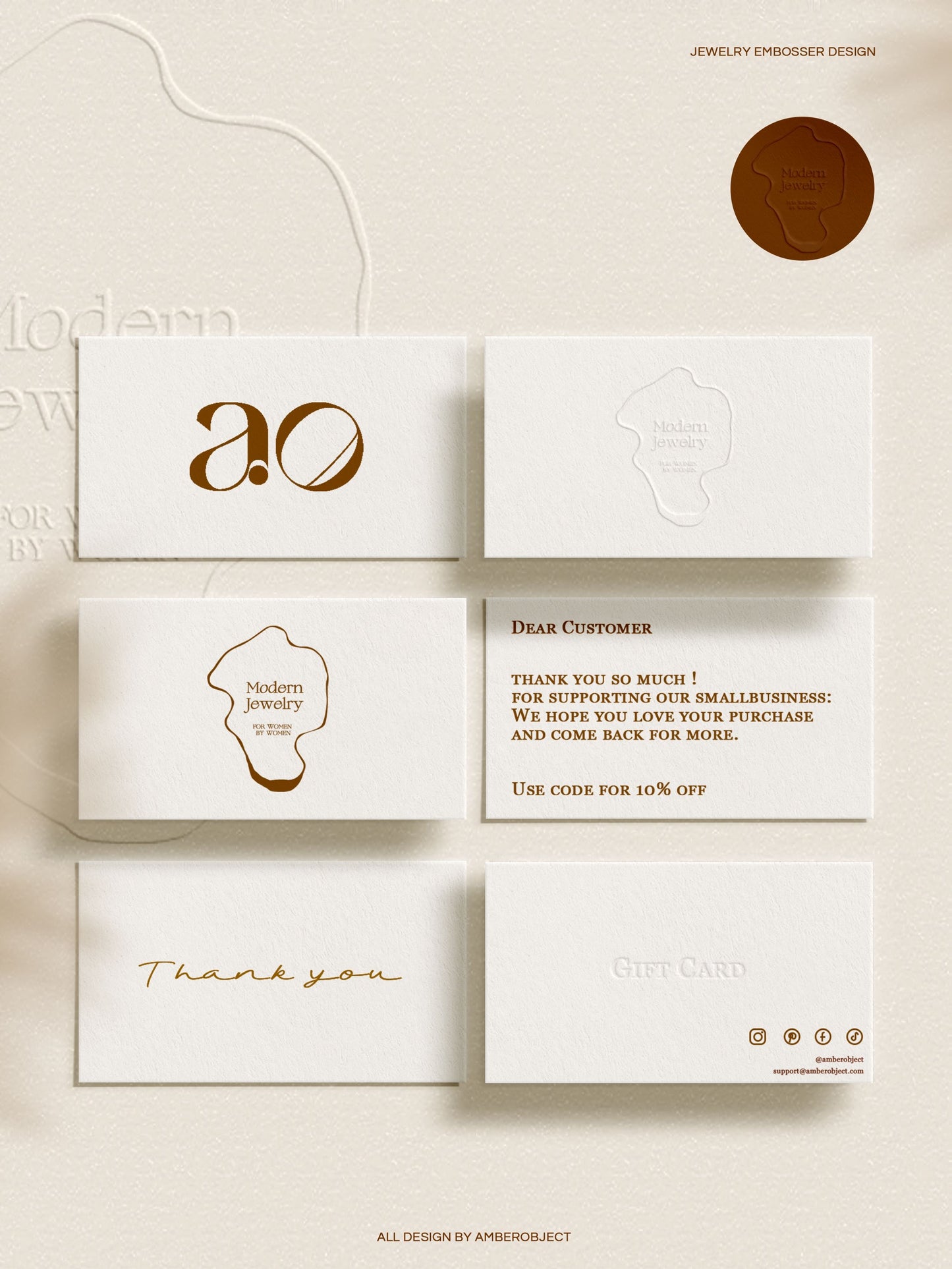 Brand Embosser - Streamline Embosser Business cards