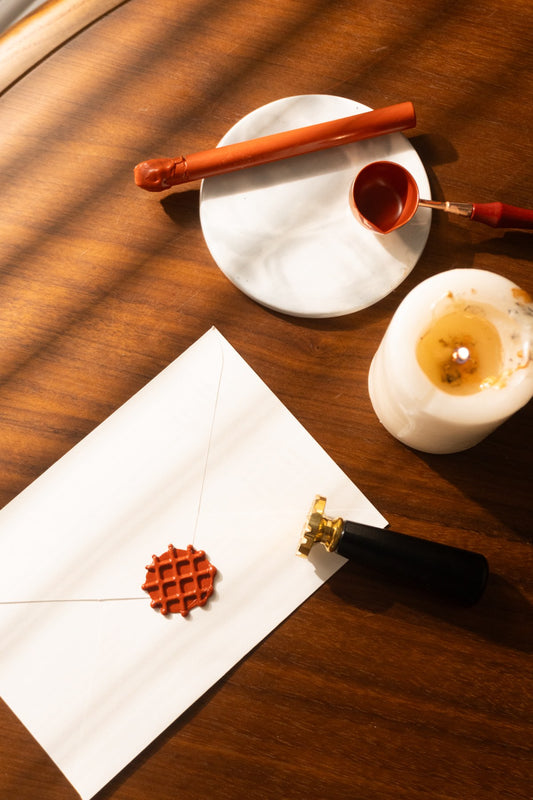 Satisfying Round Waffle Wax Seal Invitations｜Homemade Tutorial