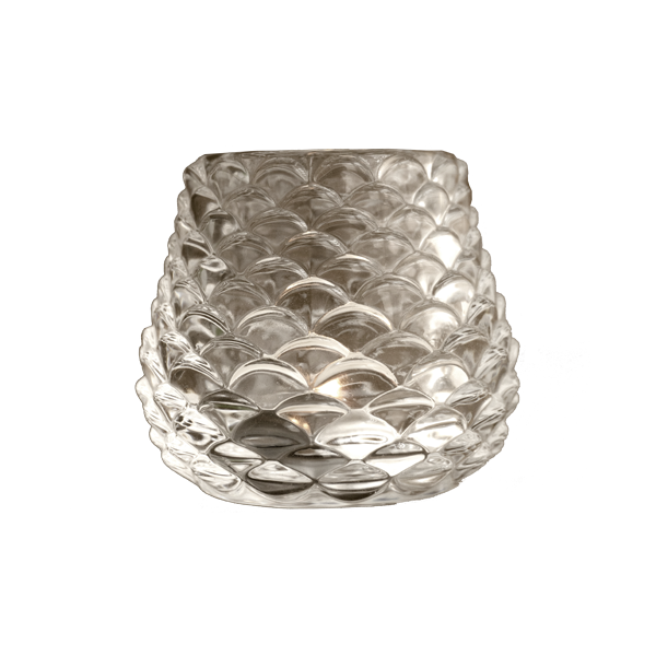 Glass Pinecone Candle Holder