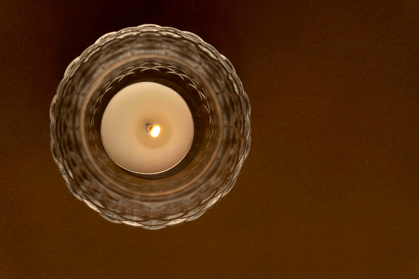 Glass Pinecone Candle Holder