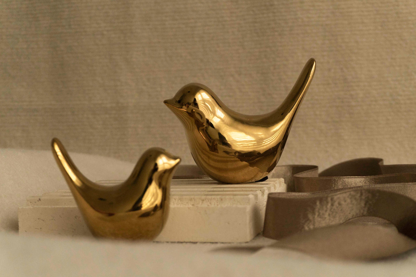 Vintage golden bird decor