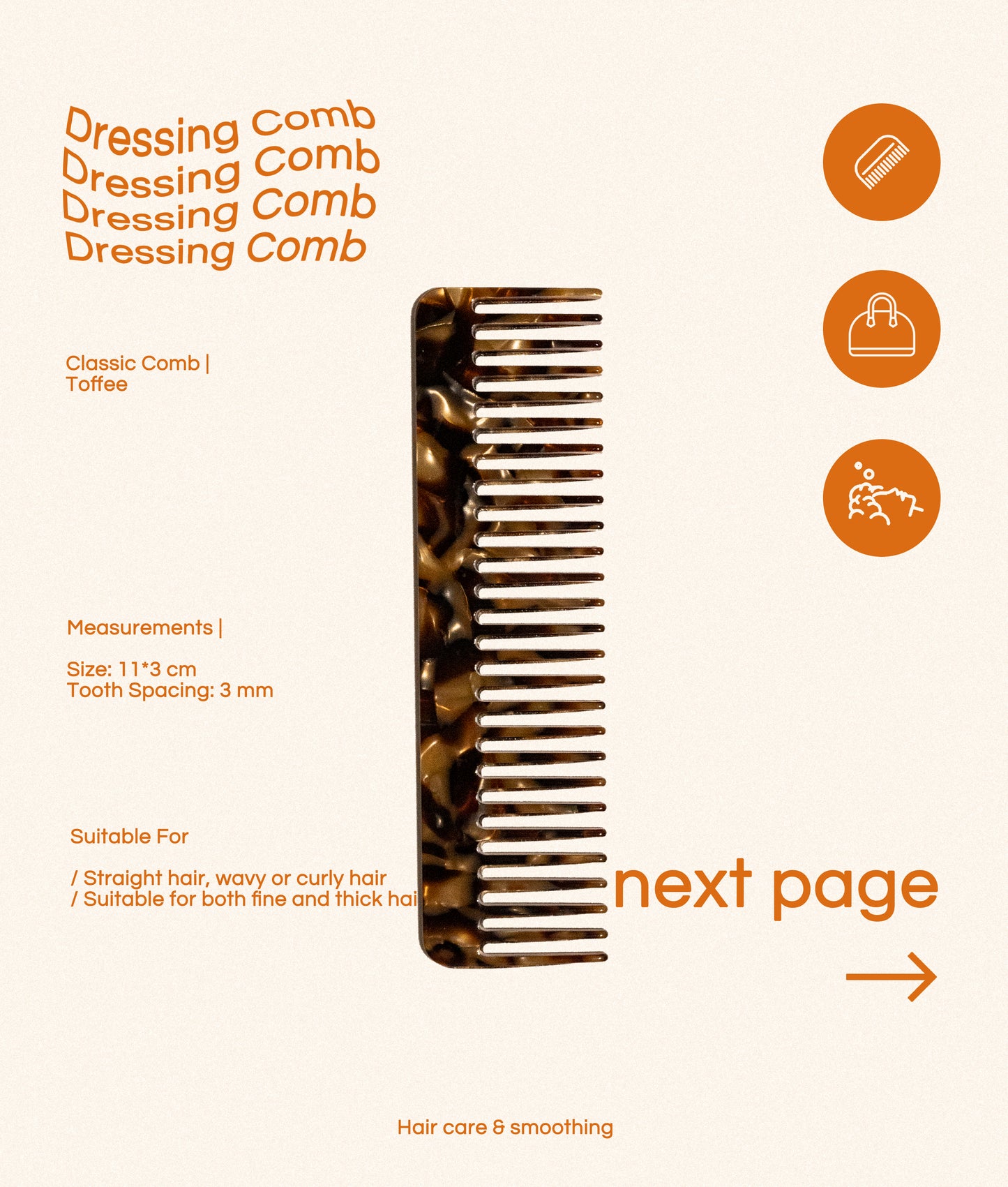 Classic Comb | Toffee