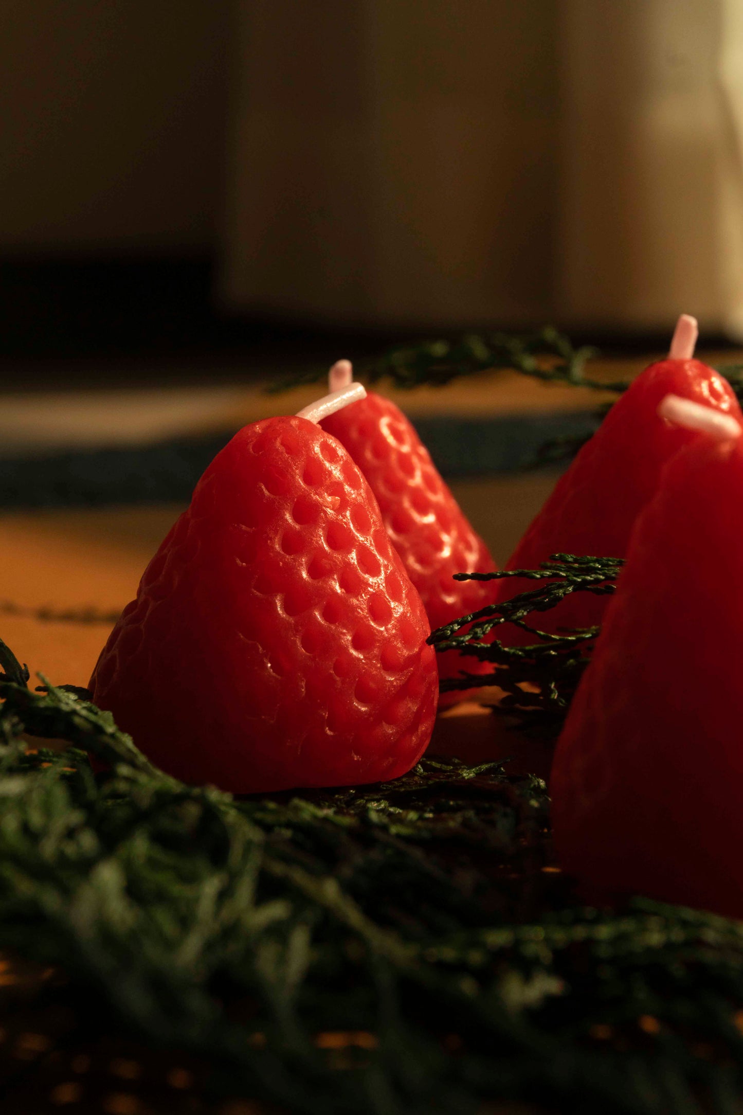 Christmas Strawberry Candle