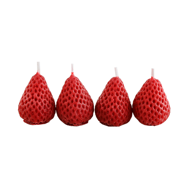 Christmas Strawberry Candles Set