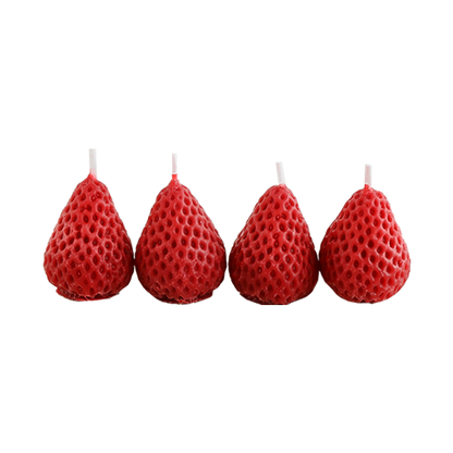 Christmas Strawberry Candles Set