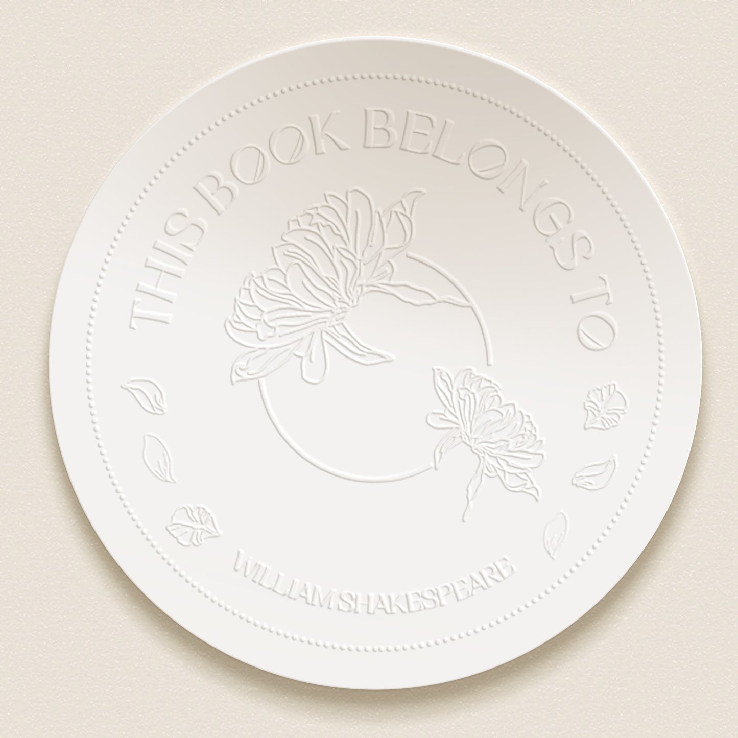 Book Embosser - Peony Embosser Stickers