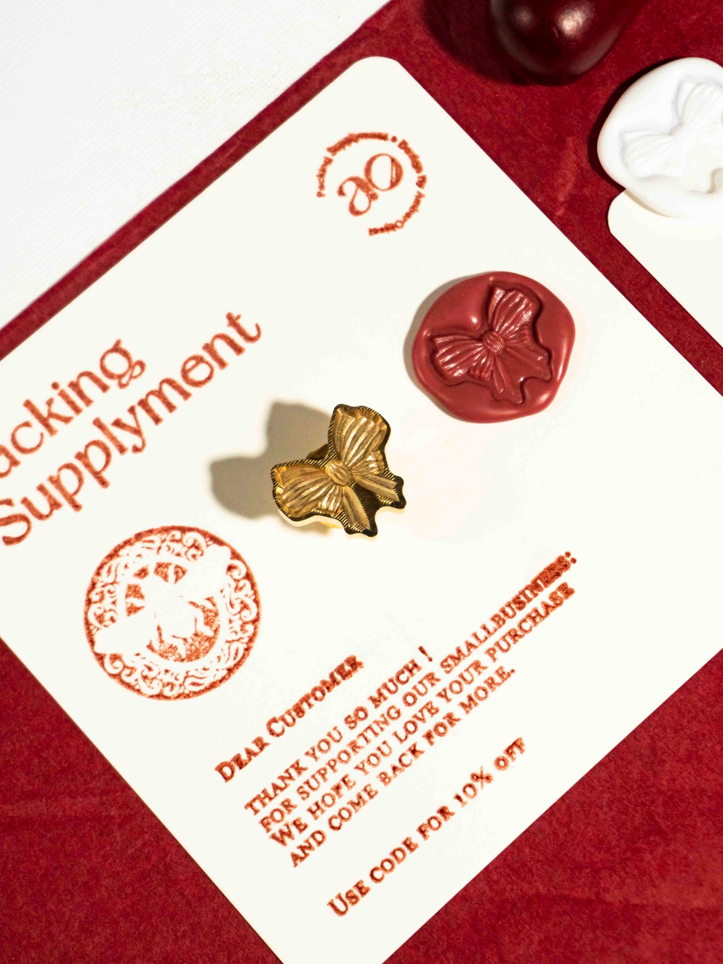 Bow Tie Wax Seal Stamp card