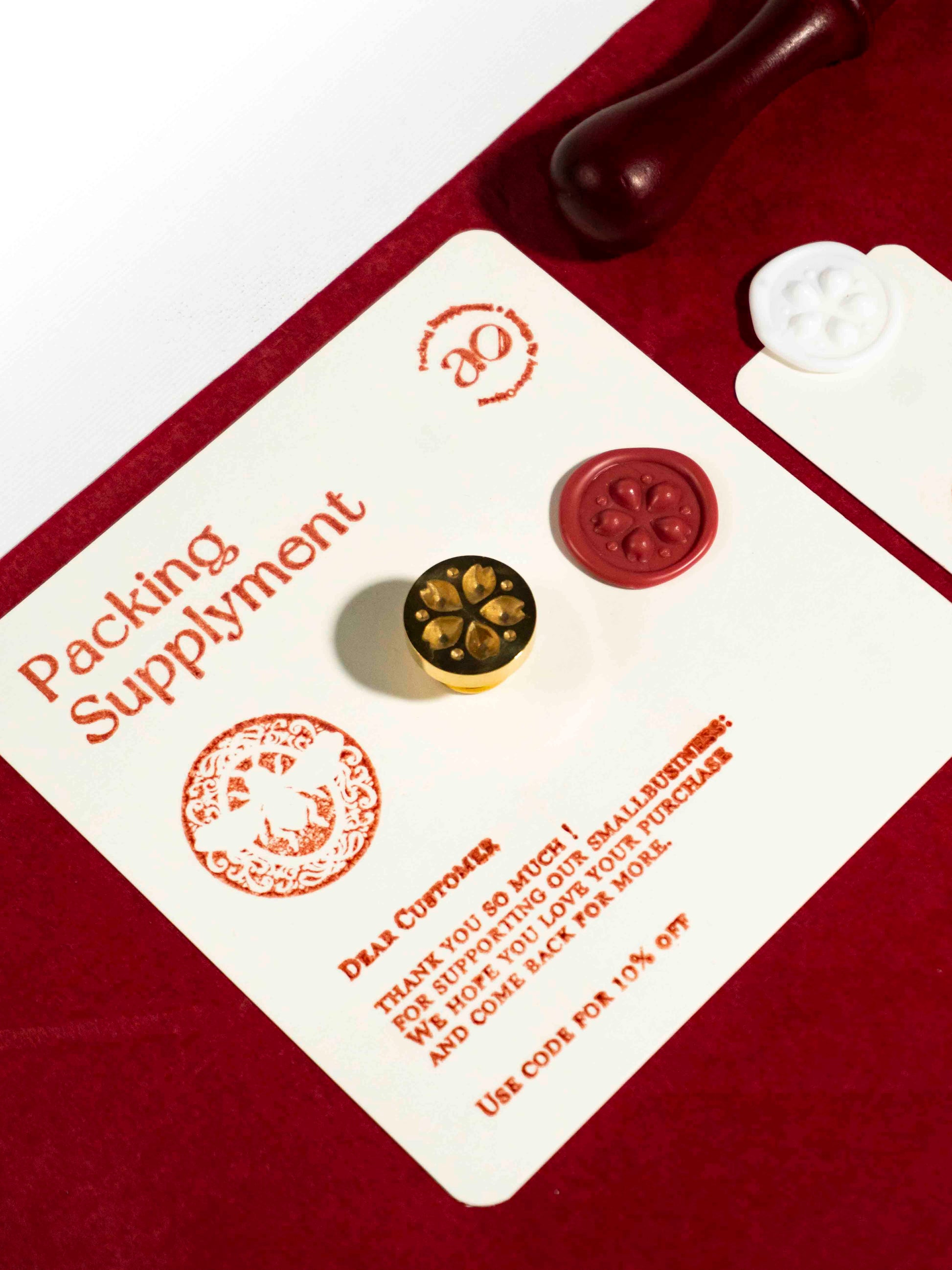 Cherry Blossom Wax Seal Stamp card