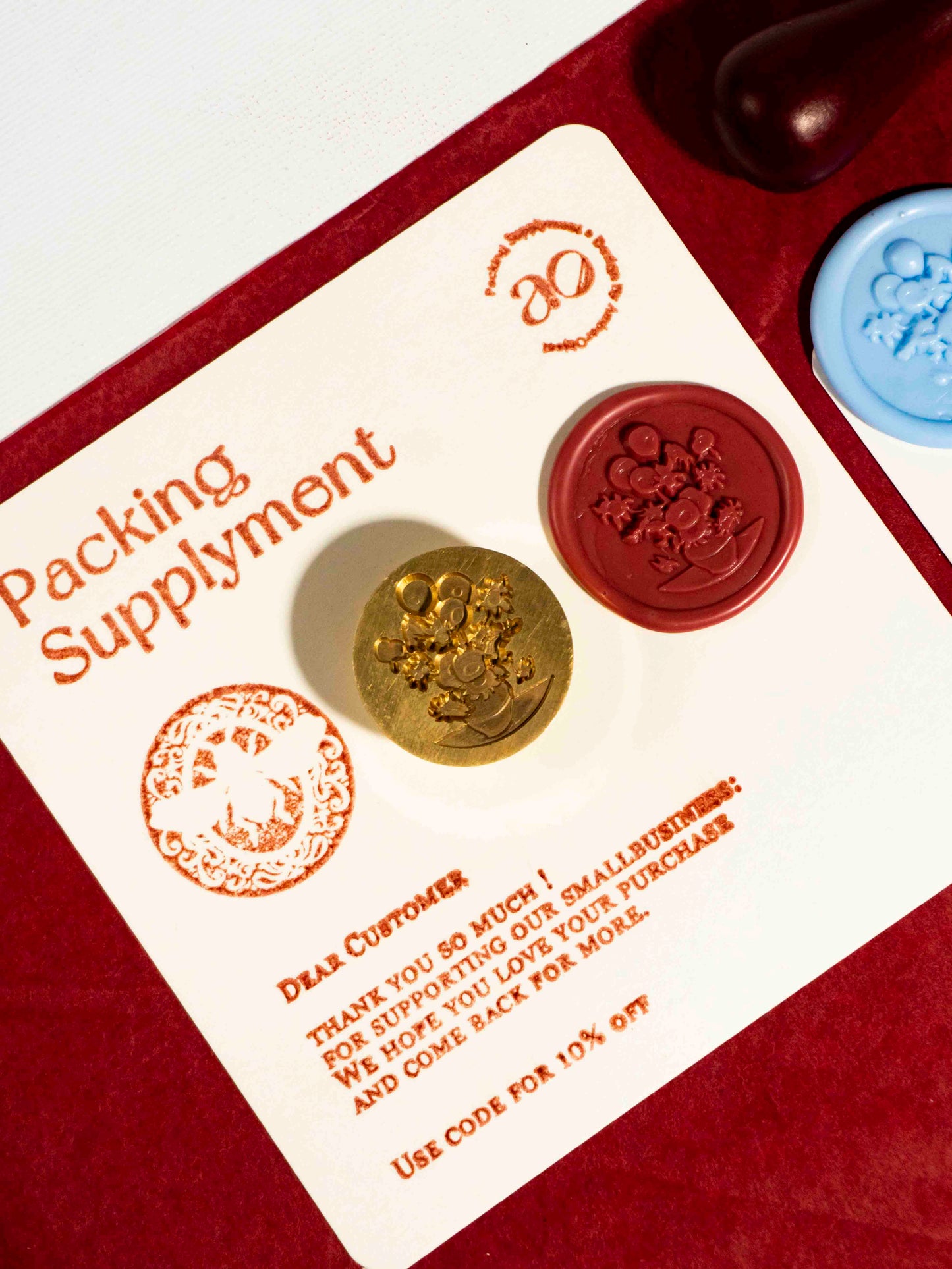 Floral Wax Seal Stamp Card