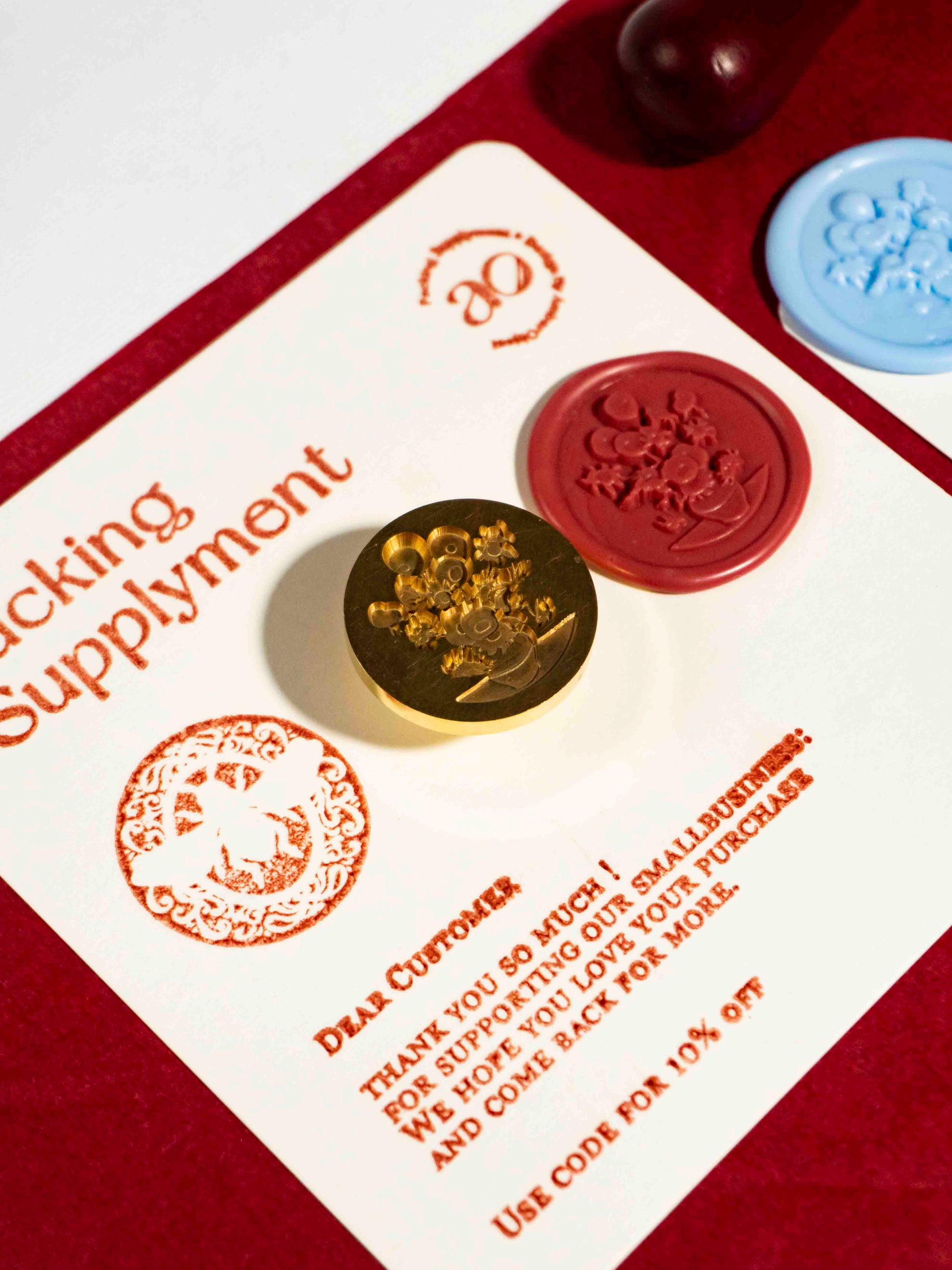 Floral Wax Seal Stamp details