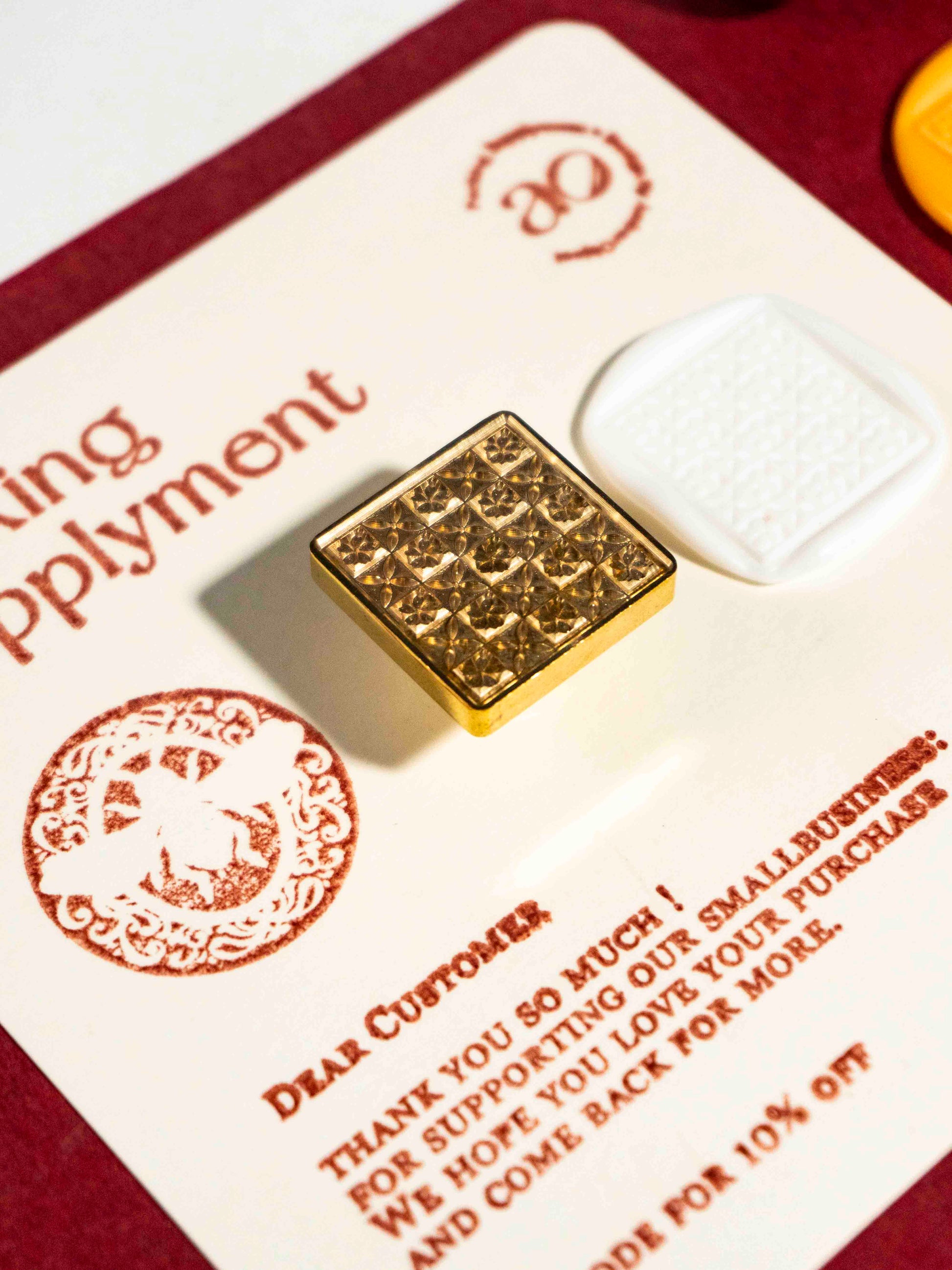 Flower Brick Wax Seal Stamp details