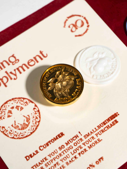 Peach Soda Wax Seal Stamp Card