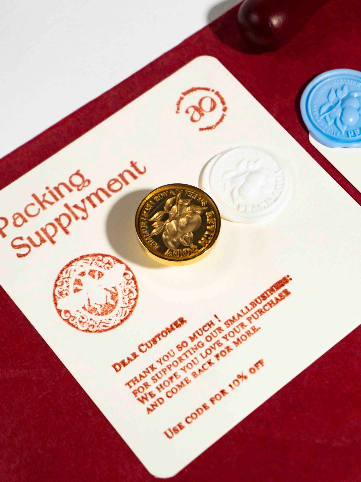 Peach Soda Wax Seal Stamp Details