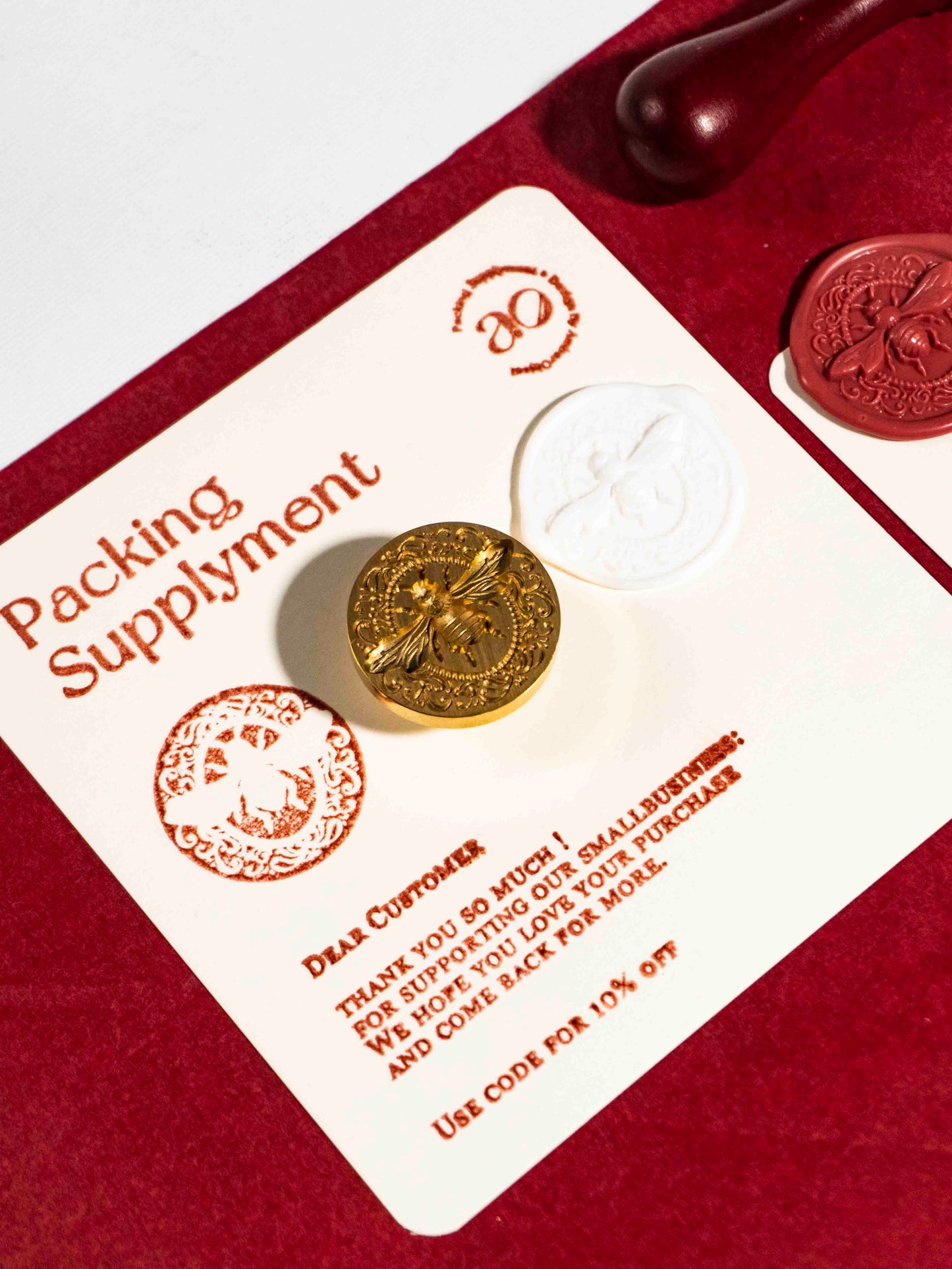 Queen Bee Wax Seal Stamp Card