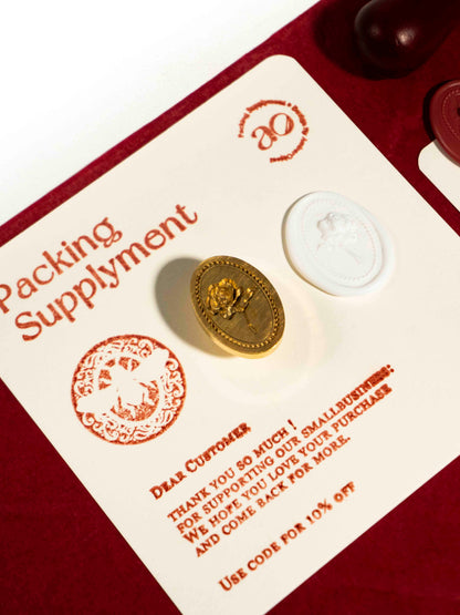 Rose Wax Seal Stamp Card