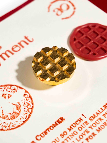 Round Waffle Wax Seal Stamp card