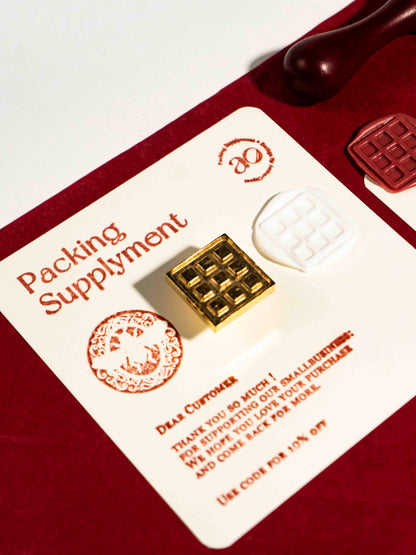 Square Waffle Wax Seal Stamp Card